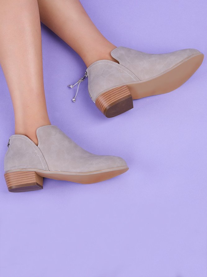 Chunky Heel Short Boots Female Non-slip Cute Bootie